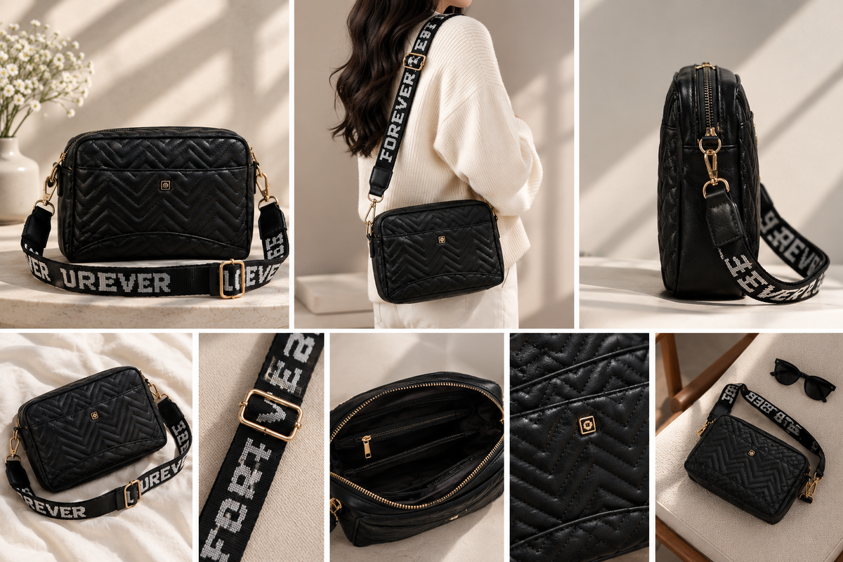 Trendy women's crossbody shoulder bag close-up