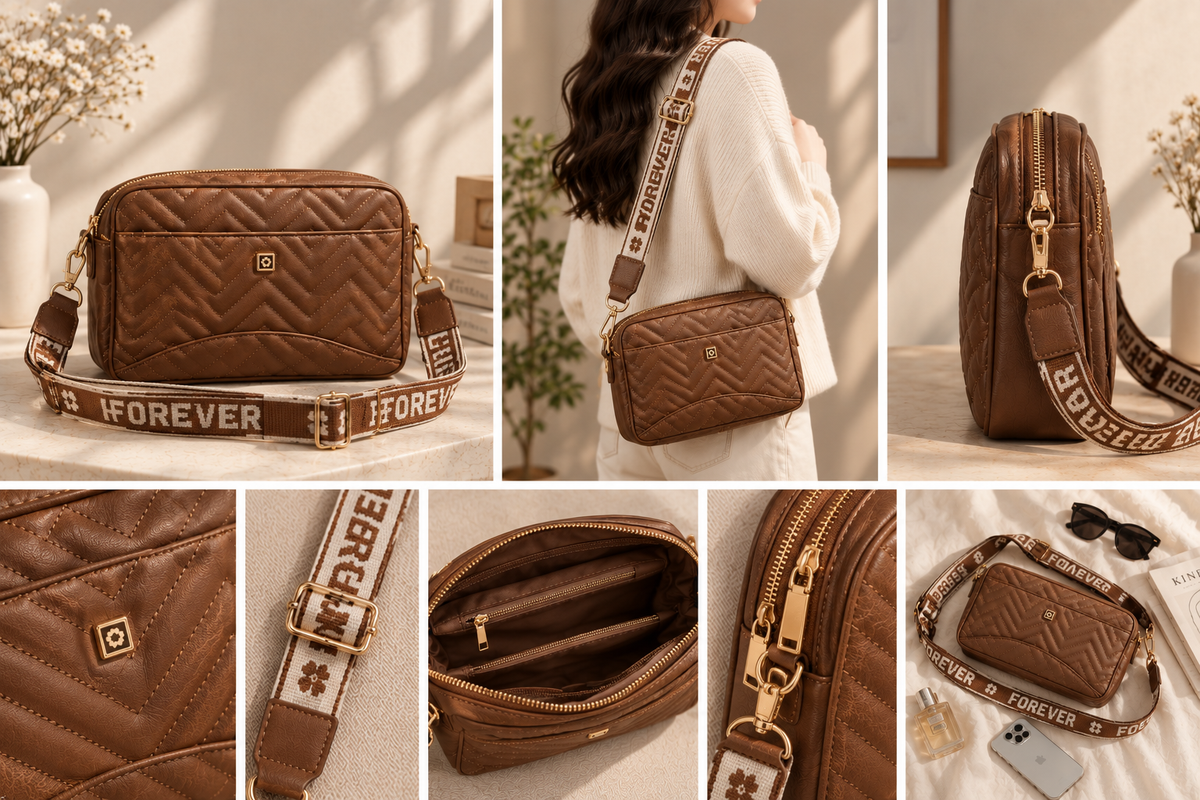 TRENDY CROSSBODY HANDLE BAG FOR WOMEN