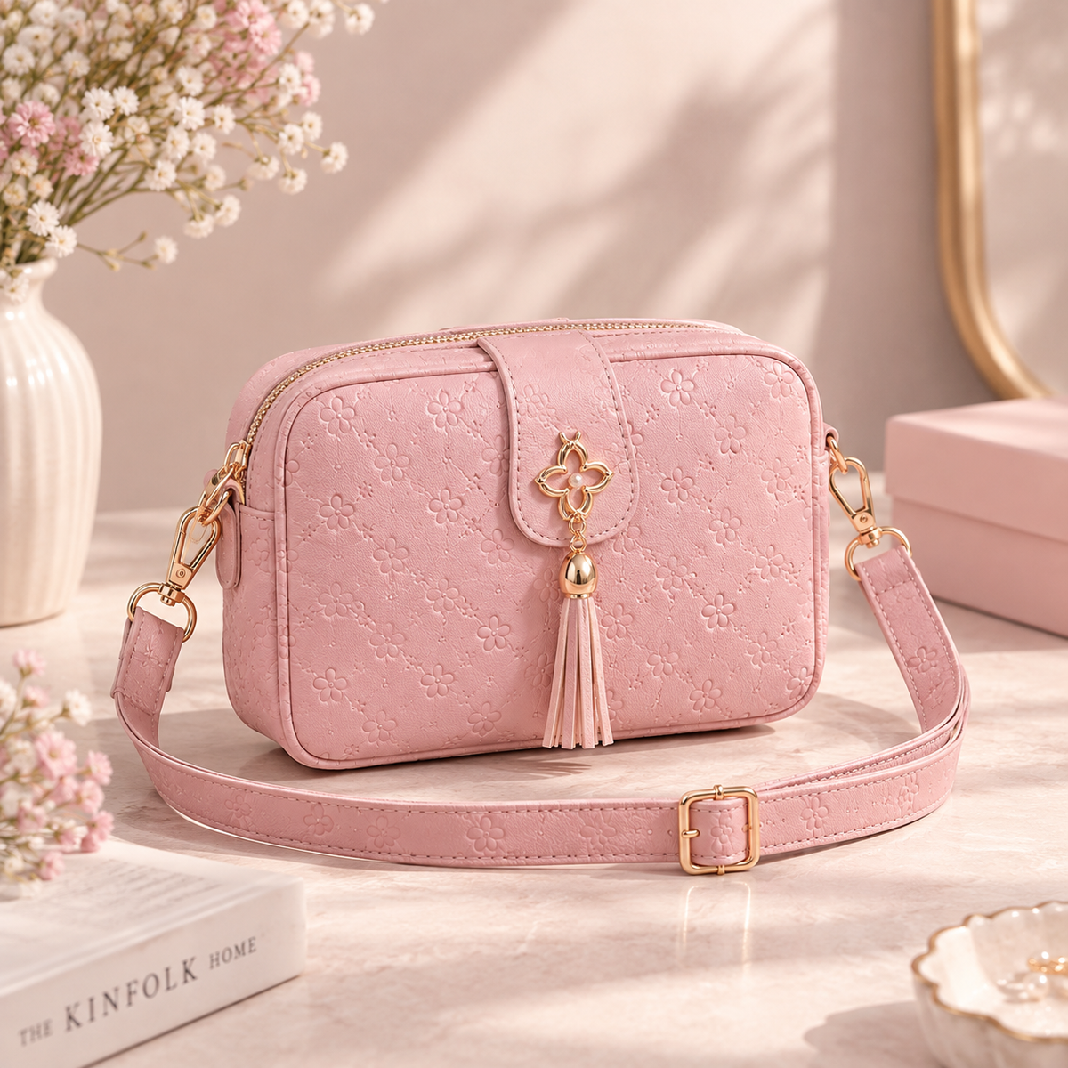 Freya women's shoulder bag in pink