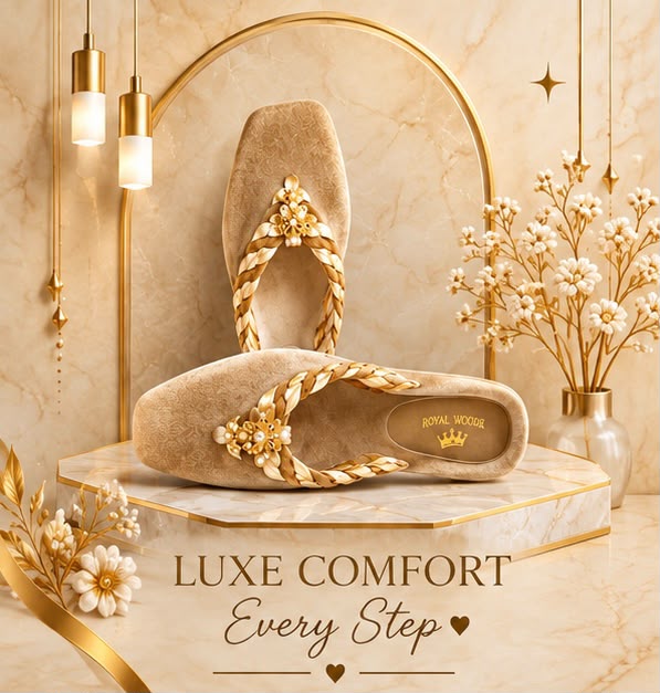Embellished flat shoes for women with royal twist detail